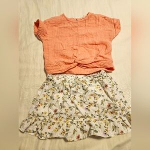Girls top and skirt set size 5/6